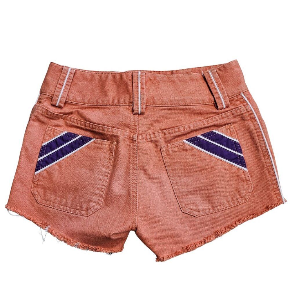 MARC JACOBS Denim Cutoff Shorts Orange Wash Sporty Y2K Designer Distressed Indie
